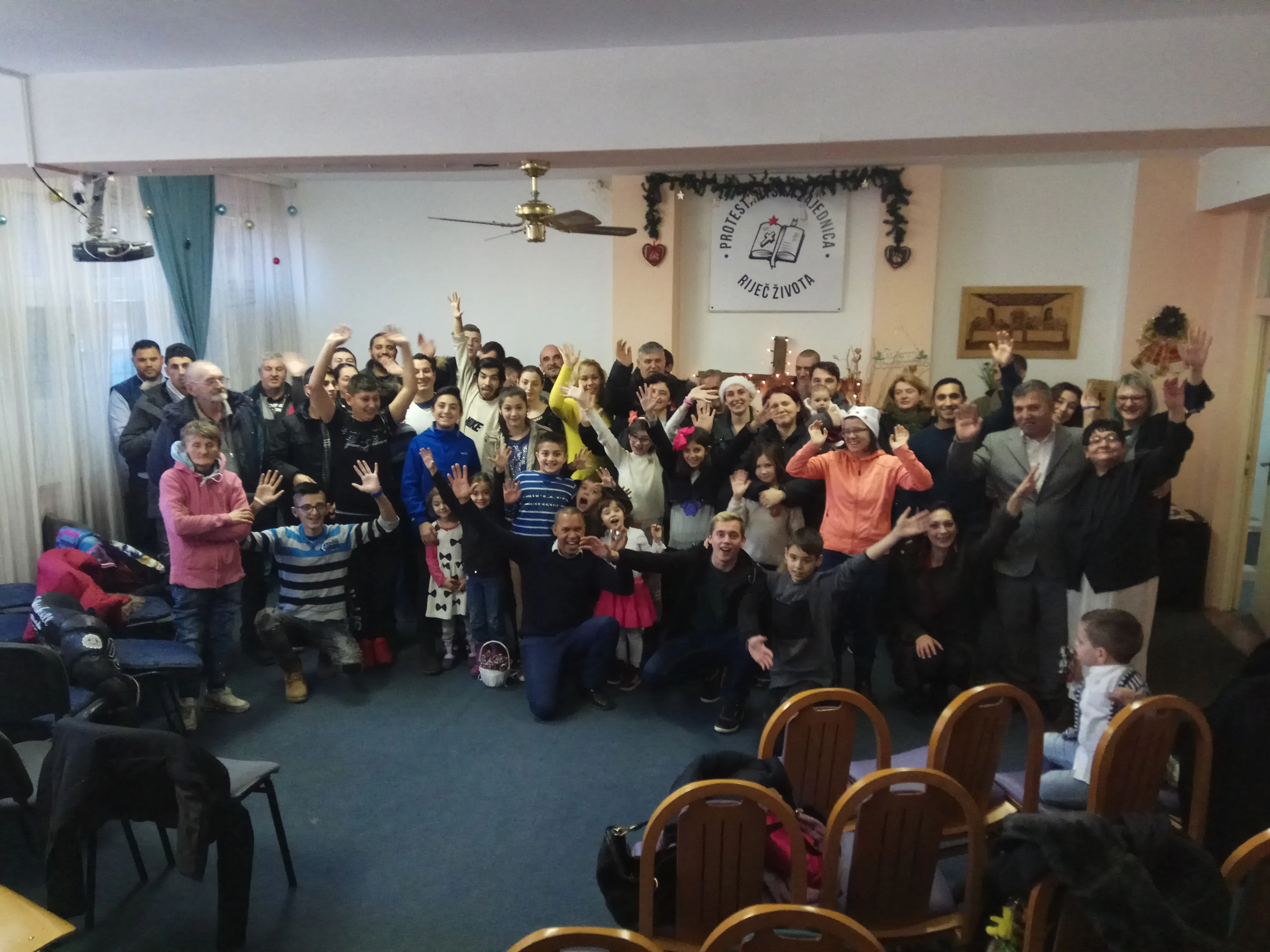 The Grace Valley church community gathered together
